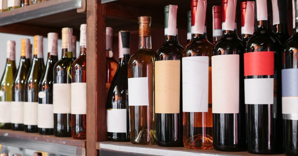 Diverse selection of wines